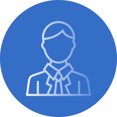 Benzersiz erkek öğretmen vektör çizgisi simgesi