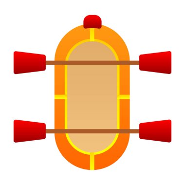 Rafting simgesinin vektör illüstrasyonu 