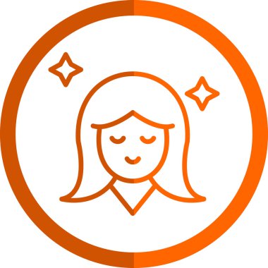 kadın avatar simgesi, vektör illüstrasyonu 