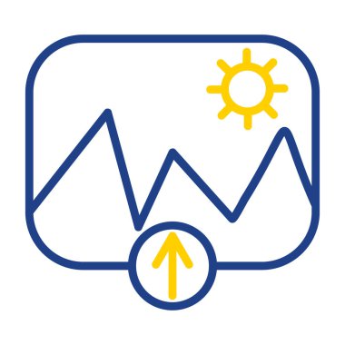 Güneş. Web simgesi basit illüstrasyon