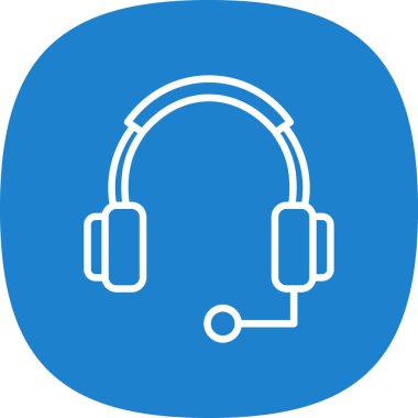 Kulaklık simgesinin vektör illüstrasyonu 