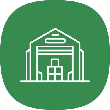 Depo simgesi vektör illüstrasyonu