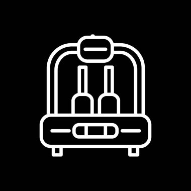 seyahat çantası ikonu vektör illüstrasyonu