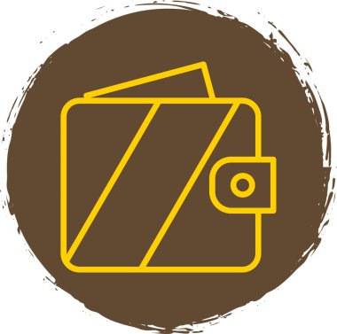 wallet icon, vector illustration simple design