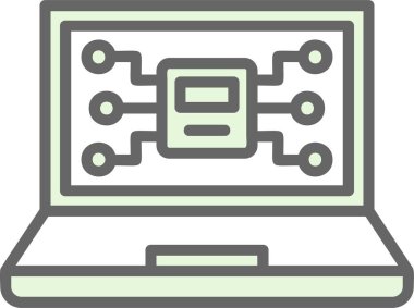 Bilgisayar. Web simgesi basit illüstrasyon