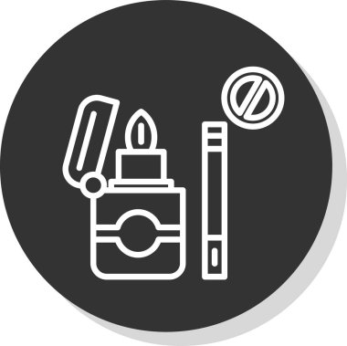 Hiç Sigara İçilmez işareti, vektör çizim 