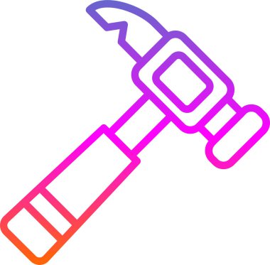 Çekiç simgesi, vektör illüstrasyonu basit tasarım