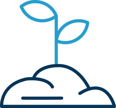 Filizler. Web simgesi basit illüstrasyon          