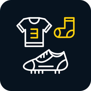 Futbol simgesinin vektör illüstrasyonu