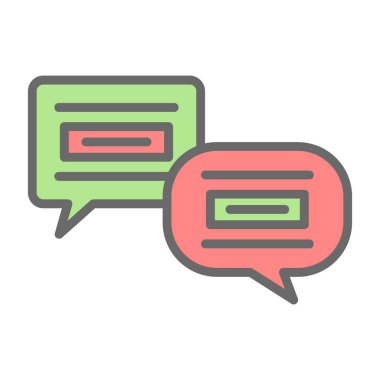 Sohbet simgesi vektör illüstrasyonu