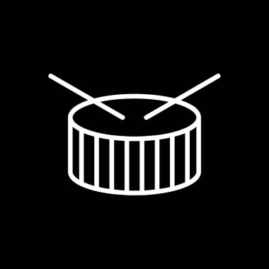 Vektör illüstrasyonu, Davul simgesi.