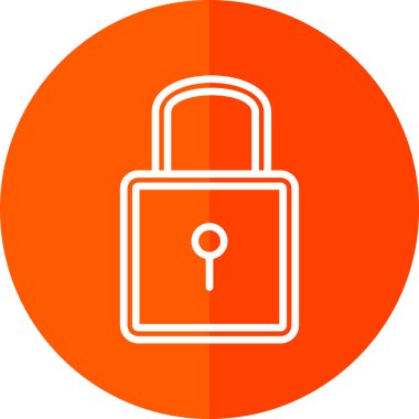 Düz simge, vektör resimlemesini kilitle  