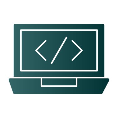 Kodlama simgesinin vektör illüstrasyonu 