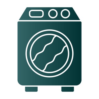 Bir çamaşır makinesinin vektör çizimi