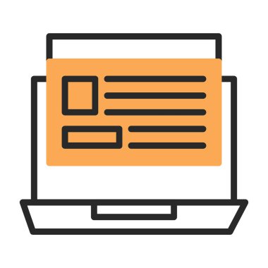 Web sitesi vektör düz simgesi 