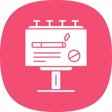 reklam panosu simgesi, vektör illüstrasyonu basit tasarım