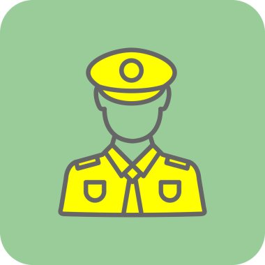 Asker vektör simgesi. Düz vektör sembolü. pictogram illüstrasyonu.