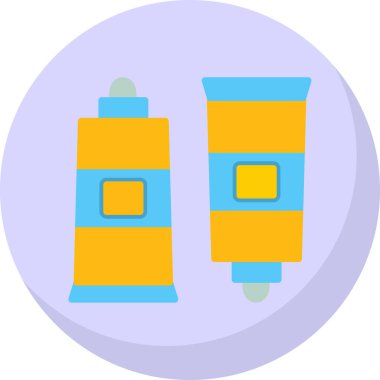 Çizgi film ve mavi plastik poşetin vektör çizimi