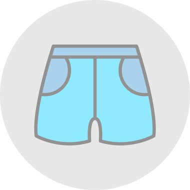 şort simgesi, vektör illüstrasyonu basit tasarım