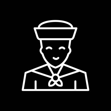 Denizci. Web simgesi basit illüstrasyon