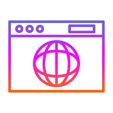 Web tarayıcı simgesi vektör illüstrasyonu 