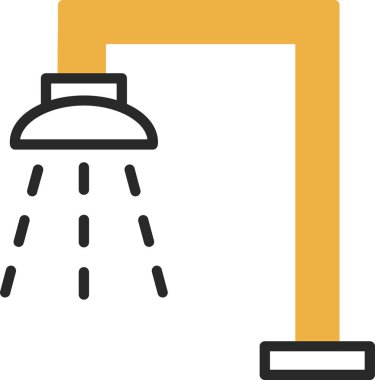 Duş. Web simgesi basit illüstrasyon                             