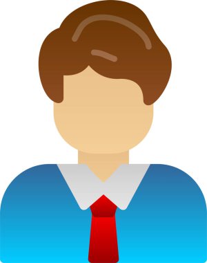 Yönetici düz simgesinin vektör illüstrasyonu 