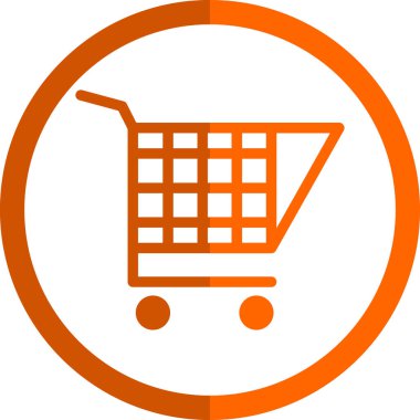 Alışveriş arabası simgesi, vektör illüstrasyonu