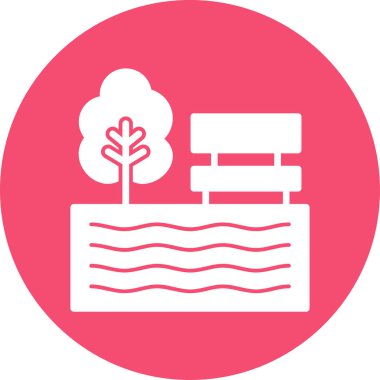 Bir ağaç simgesinin vektör illüstrasyonu