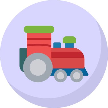 tren. Web simgesi basit illüstrasyon
