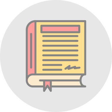 kitap simgesi, vektör illüstrasyonu basit tasarım