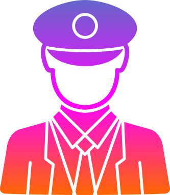 Bir polis memuru simgesinin vektör çizimi