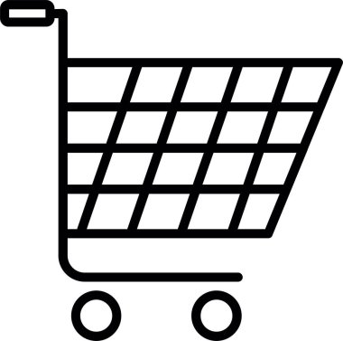 Alışveriş arabası ikonu, illüstrasyon 