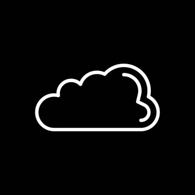 Basit Bulutlu hava simgesi, vektör illüstrasyonu