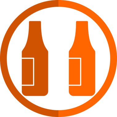 bira şişeleri simgesi, vektör illüstrasyonu  