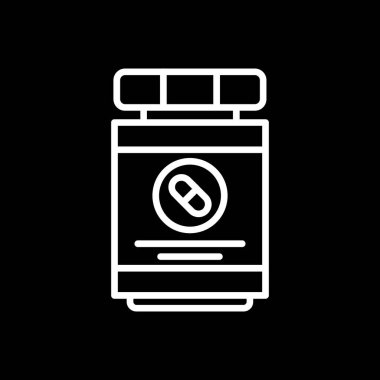 Antibiyotik ilaç şişesi vektör çizimi