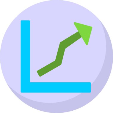 Diyagram vektör renk çizgisi simgesi 