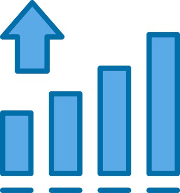 grafik büyüme grafiği simgesi doldurulmuş ana hatlar biçiminde