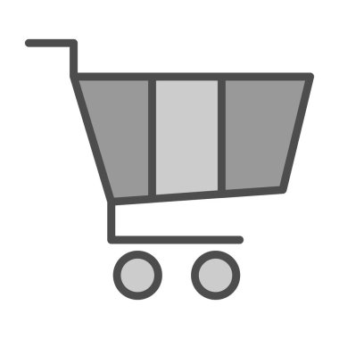 Alışveriş arabası ikonu, illüstrasyon 