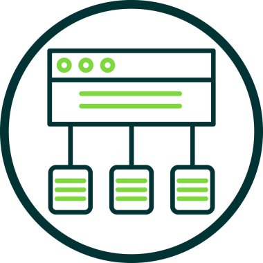 sunucu vektör çizgisi simgesi