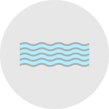 Dalga simgesi. düz dizayn. vektör grafiği