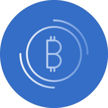 bitcoin. Web simgesi basit illüstrasyon 