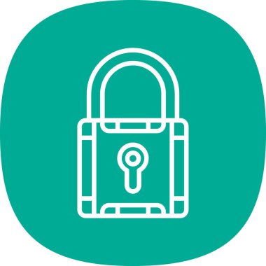 Düz simge, vektör resimlemesini kilitle  