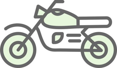 motosiklet simgesi, vektör illüstrasyonu basit tasarım