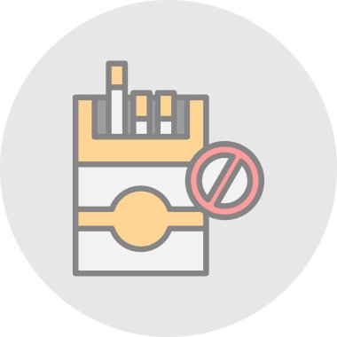 Sigara içmeyi bırak işaret vektörü çizimi tasarımı 