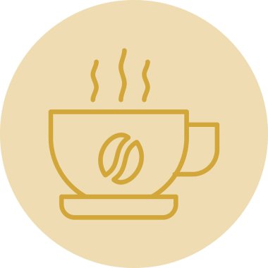 sıcak kahve ikonu, vektör illüstrasyonu