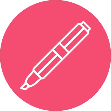 İşaretleyici kalem simgesi, vektör illüstrasyonu basit tasarım