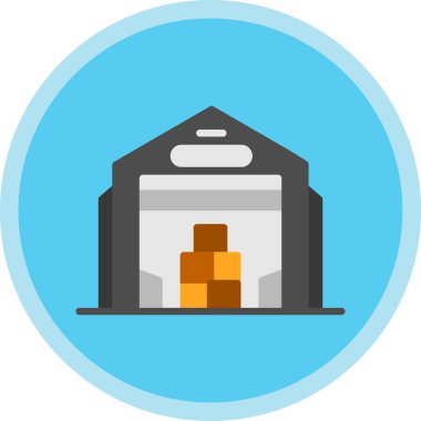 Depo simgesi vektör illüstrasyonu