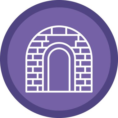 Bir bina simgesinin vektör illüstrasyonu