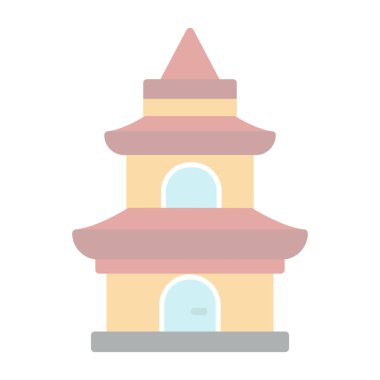 Tapınak ikonu vektör illüstrasyonu